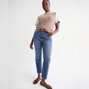 Abercrombie High Rise Ankle Straight Jean